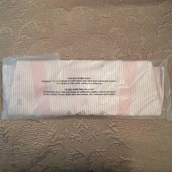 NEW Victoria's Secret Shine Tote Bag with Heritage Pink Stripe Print - Picture 8 of 8